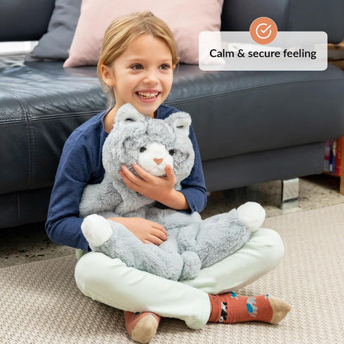 5 Lbs ODOXIA Weighted Lap Cat for Kids | Calming & Comforting | Weighted Lap Animal | Cat | Sensory Weighted Animals |