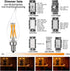LiteHistory E12 led Bulb Dimmable 6W Equal 60 Watt LED Light Bulbs 2700K AC120V led Edison Bulb CA10 CA11 led Candelabra Bulb for Chandelier Light Bulbs and Ceiling Fan Light Bulbs 600LM Clear 12Pack by LiteHistory