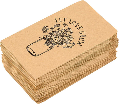 CINPIUK Wedding Favor Seed Packets, 100PCS Let Love Grow Self Adhesive Packets for Rustic Wedding Favors