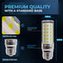 4 Pack BlueStars 10W (100 Watt Equivalent) LED Tubular Corn Light Bulbs, 1100 Lumens, 6000K Cool White, E26/E27