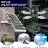 INXPHY 1200LM 144LED 5 4-Leaf 120 IP65 Solar Shed Light, Motion Sensor Pendant Light, Lighting Modes Remote Control