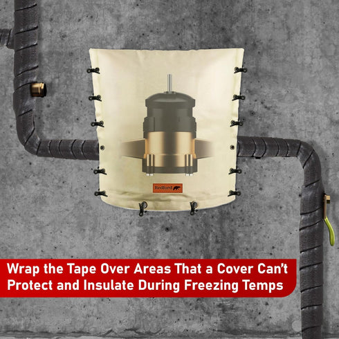 3 Inch Pipe Insulation Tape, Weather Resistant Water Pipe Wrap, Foam Insulation Tape (3 in x 14 ft)