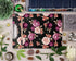 WAVEYU Cute Decorative Clipboard for Office School, Hardboard with Low Profile Clip, Floral Pattern (12.5"x9")