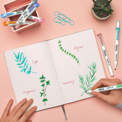 Sharpie S-Note Duo Highlighters | Dual Ended Pastel Creative Markers | Bullet & Chisel Tip for Highlighting, Drawing