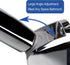 YOO.MEE On Wall Mount Shower Bracket for Handheld Shower Head, Height Adjustable Holder - Chrome