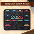 Ryetvok 2026 Calendar Mouse Pad, Non-Slip Rubber Base Desk Mat with Stitched Edge, Smooth Surface Mousepad for Office