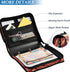 Fisyme 3 Fried Bacon Cartoon Zipper Binder Ring with Zipper and Shoulder Strap Large Capacity Multi-Pocket Binder