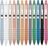 Ballpoint Pens Black Ink, Ball Point Pen with Super Soft Grip, Medium Point 1.0mm Office Pens (Silver 12-count)
