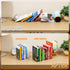4 SUOXING PCS Clear Acrylic Bookends for Shelves Decorative,Invisible Book Stopper with Non-Slip Mats for Heavy