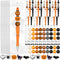 Zhanmai 197 Pcs DIY Halloween Beadable Pen Kit - 24 Assorted Bead Pens with 101 Halloween Beads & 48 Spacer Beads