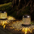 2 Pack LeiDrail Solar Lantern Outdoor Hanging Lanterns Garden Metal Decorative Light Warm White LED Waterproof