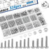 smseace 516Pcs Nuts and Bolts Assortment Kit 21-Sizes M3/M4/M5/M6 Nut Bolt Washer Assortment