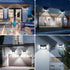 4-Pack 3 178 Solar Wall Lights Outdoor with Modes & Reflector, Waterproof Bright LEDs Motion Sensor Security Lights