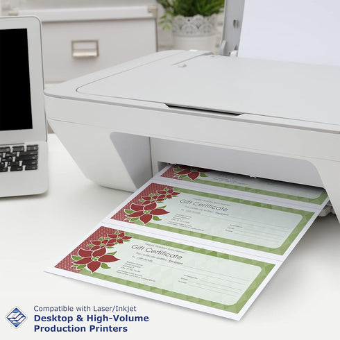 PrintWorks Professional Paper, 8.5 x 11, 20 lb, 500 Sheets, White with 2 Horizontal Perfs