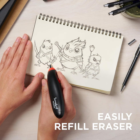 Sakura SumoGrip EE-3000 Electric Eraser Refill, 60 White Vinyl Art Eraser Refills