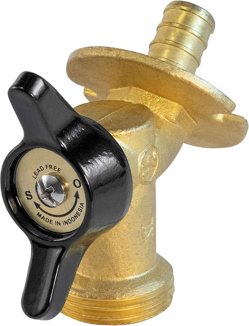 Midline Valve 69344Q Quarter Turn Sillcock Hose Bibb, 1/2 in. Pex Inlet x 3/4 in. MHT Outlet, Cast Brass