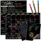 Magnetic Chalkboard Monthly Calendar, Weekly Planner Blackboard Combo Set with Neon Liquid Chalk Markers, Bonus Grocery