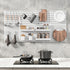 Pegboard Combination Kit, Wall Mounted Storage Set with 4 Pegboards & 14 Accessories, White Peg Boards Organizer