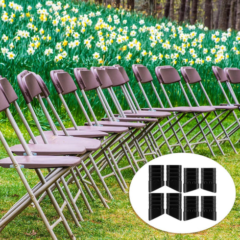 8 Pack Honeydak Folding Chair Replacement Foot Caps, Black Plastic Leg Caps, Floor Protectors Compatible with Lifetime