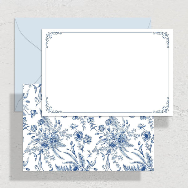 Whaline 50 Pack Flower Stationery Cards with Envelopes Blank Thank You Note