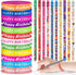 Sabary 48 Pcs Happy Birthday Pencils and Rubber Bracelets Set, Birthday Party Favors
