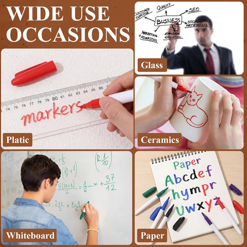 Maitys 144 (5 Pcs Dry Erase Markers Bulk No Bleeding Fine Tip Whiteboard Markers for Writing Dry Erase Whiteboard