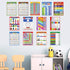 Math Educational Learning Posters, Laminated Charts for Kids, 13 Pack, Homeschool Elementary & Middle School