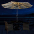 Patio Umbrella Lights, Solar Waterproof Umbrella String Lights with 360 Warm White