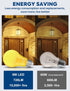 Yellow Bug Light Bulbs, A19 LED 9W, 60W to 100W Equivalent, Amber Yellow, E26 Base, Non-Dimmable, 4-Pack