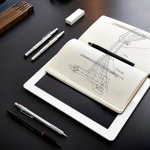 rOtring Rapid Pro Mechanical Pencil, 0.5 mm, Matte Black Finish, Comfortable Grip for Precision Writing