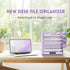 SUPEASY 6 Tier Paper Organizer with 4 Pen Holders, Mesh Desk Organizer for A4 File Folder, Purple