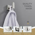 Angle Simple Bathroom Towel Hook, SUS304 Stainless Steel Single Shower Hanger, Brushed Nickel