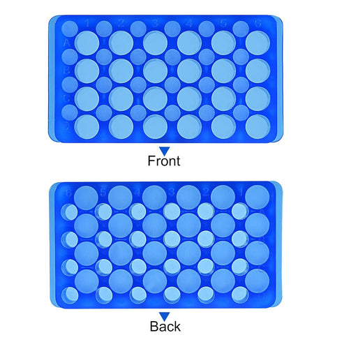 MECCANIXITY 24-Well Centrifuge Tube Rack, Double Panel Polypropylene for 11mm/7.5mm Hole, Suitable for 0.5ml/1.5ml/2ml