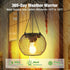 2 Pack, 13.45" Solar Lanterns Outdoor Waterproof Metal Solar Hanging Lights with Hooks & Auto On/Off, Brighter Warm