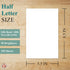 Half Letter Size Sheets, 250 Sheets Per Pack, 8.5 x 5.5 Inches Copy Paper, White Memo Sheets, 24lb Thick Paper