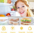 200 PCS Clear Plastic Square Hinged Containers, Disposable Clamshell Food Containers with Lids for To Go Items