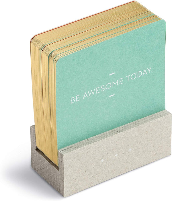 Motto of the Day Card Set by Compendium: 76 Unique Inspiring Statements with Desktop Stand