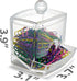 Officemate Self-Dispensing Paper Clip Holder w/250 Assorted Color Paper Clips, Clear (93697) by Officemate