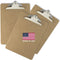 Officemate 3 Pack Recycled Wood Clipboard, Letter Size, 9" x 12.5" with 6" Clip, Brown (83133)