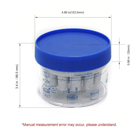 ULAB Scientific Cryo-Safe Freezing Container, Polycarbonate Jar with 18-Place Tube Holder, UCP1001