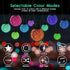 Sunlitec 25 Bulbs, IP65 8 4 15ft Solar LED String Lights, RGB Color Changing Bluetooth App Control, Waterproof, Scene