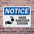 (2 Pack) 14 Inch 10 Inch Hand Sanitizer Station OSHA Notice Sign X Indoor/Outdoor Rust-Free Aluminum Metal Signs