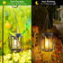 2 Pack Solar Hanging Lanterns Outdoor: Metal Solar Hanging Lights with Hook, Bright - Warm Waterproof LED Lanterns