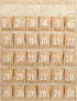 Juvale 30-Row Burlap Cell Phone Holder - Farmhouse Designed White Numbered Hanging Pocket Organizer