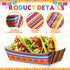 50 Pack Mexican Taco Nights Food Trays Deli Trays Nacho Popcorn Candy Snack Holder Grease Proof Containers Boats