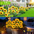 3 Pack 18 Solar Lights Outdoor Garden Decor, with Upgraded Bright Solar Sunflower Lights, Waterproof Solar Flower