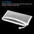 MECCANIXITY Mesh Zipper Bags, B6 Nylon Zip Pouch Pencil Case Storage Pockets for Travel Office Accessories (White, Pack