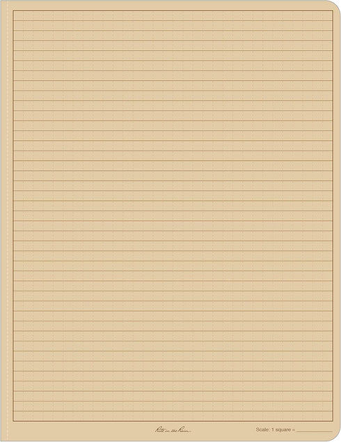 Rite in the Rain Weatherproof Hard Cover Notebook, 8 3/4" x 11 1/4", Tan Cover, Universal Pattern