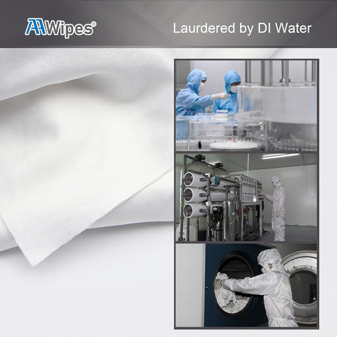 Double Knit 100% Polyester Wipers, Light Weight Version, 120GSM, 6" x 6", 150pcs/bag, Cleanroom Cloth Wipes