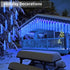 JJGoo Christmas Lights Meteor Shower Rain Lights, 10 Tube 240 LEDs Icicle Lights for Xmas Halloween Party Decor